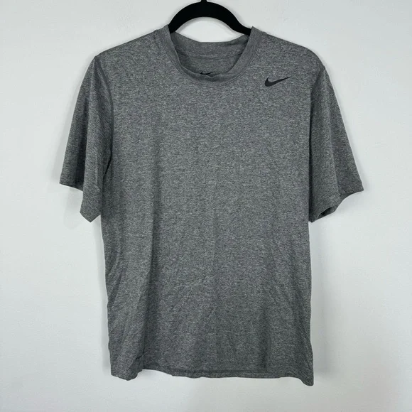 Nike Set of 2 Short Sleeve Dri Fit Tops Black & Gray Workout Gym Athletic - Picture 5 of 7
